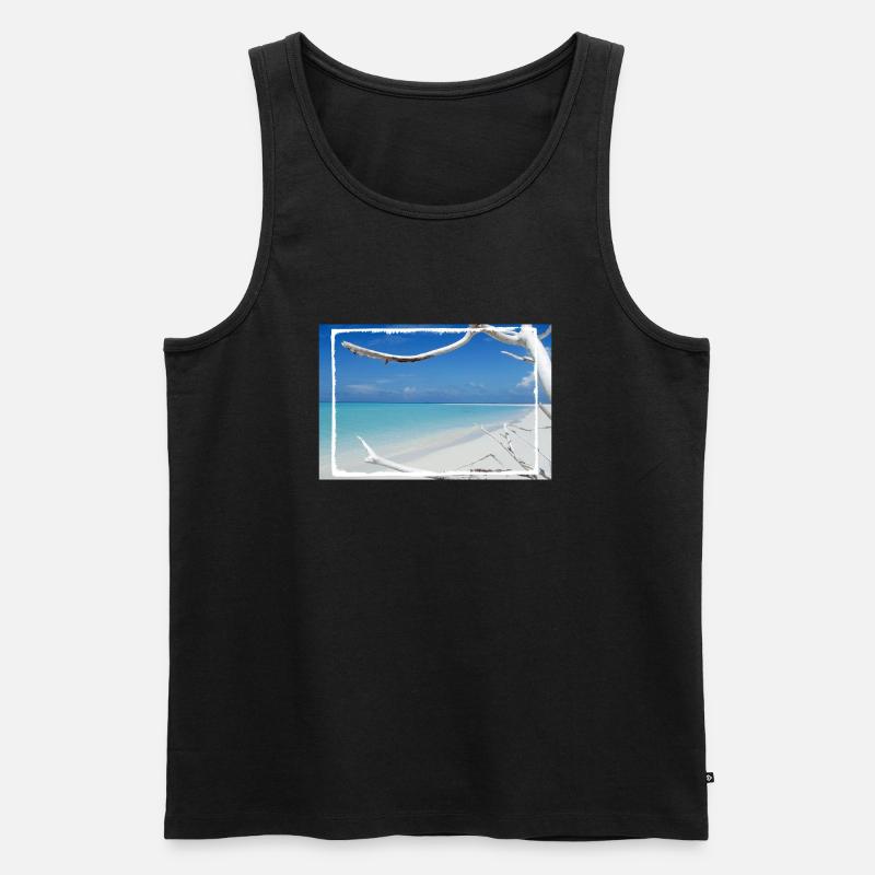 Maledives02 - Männer Premium Bio Tank Top - Schwarz