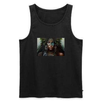 Neo Indian Voodoo Gift - Men's Premium Organic Tank Top - black - Front - AI Model Male 178 light (178cm)
