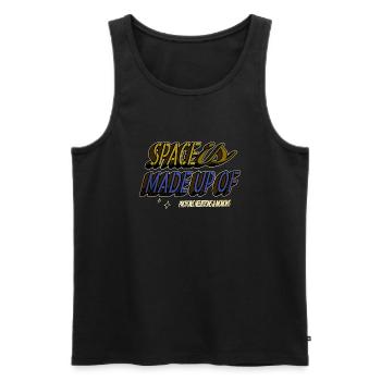 Gift Night Sky Physics Humor Joke - Men's Premium Organic Tank Top - black - Front - AI Model Male 178 light (178cm)