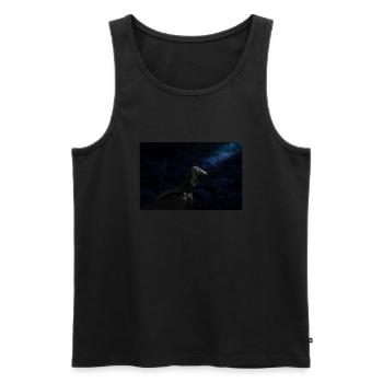 Geier - Männer Premium Bio Tank Top - Schwarz - Vorne - AI Model Male 178 light (178cm)