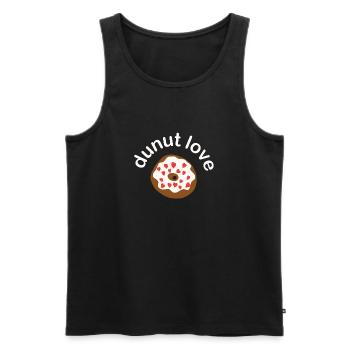Donut Herz - Männer Premium Bio Tank Top - Schwarz - Vorne - Michal (187cm)