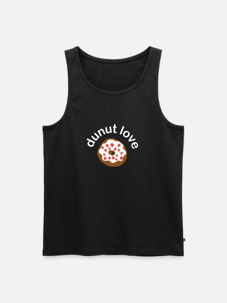 Donut Heart - Men's Premium Organic Tank Top - black