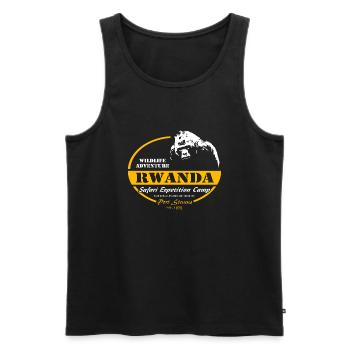 Ruanda - Gorilla - Männer Premium Bio Tank Top - Schwarz - Vorne - AI Model Male 178 light (178cm)