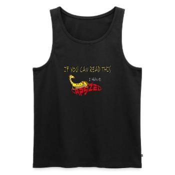 Drôle de petite girafe - Débardeur bio Premium Homme - noir - Devant - Michal (187cm)