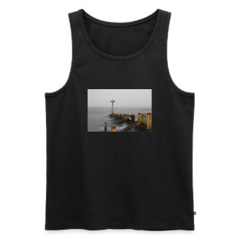 Seaton sluice - Men's Premium Organic Tank Top - black - Front - AI Model Male 178 light (178cm)