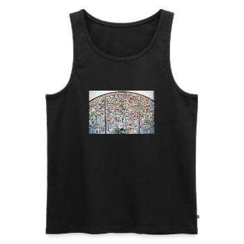 Love Locks Wall Verona - Men's Premium Organic Tank Top - black - Front - AI Model Male 178 light (178cm)