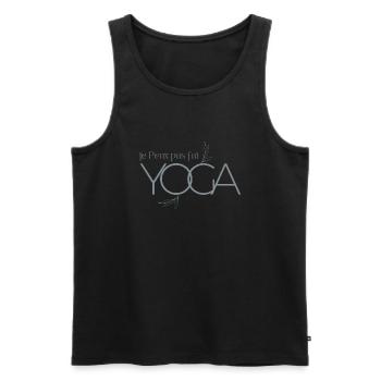 Je peux pas j'ai yoga - Débardeur bio Premium Homme - noir - Devant - Michal (187cm)