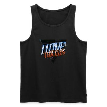 funny quote animal defense animal geek happy - Männer Premium Bio Tank Top - Schwarz - Vorne - Michal (187cm)