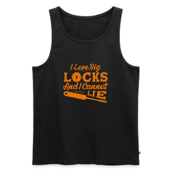 I Love Big Locks And I Cannot Lie Locksmith Lockpi - Men's Premium Organic Tank Top - black - Front - Michal (187cm)