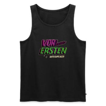 kaffeebecher geburtstagsgeschenk witzig humor - Männer Premium Bio Tank Top - Schwarz - Vorne - Michal (187cm)