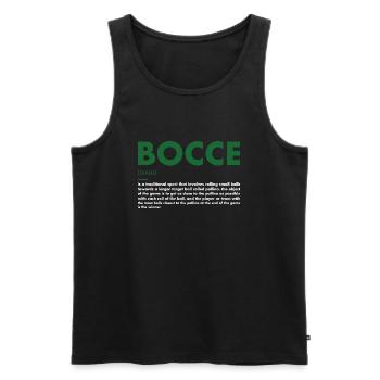 Sport Définition Bocce - Débardeur bio Premium Homme - noir - Devant - Michal (187cm)