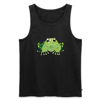 Frosch - Männer Premium Bio Tank Top - Schwarz - Vorne - Michal (187cm)
