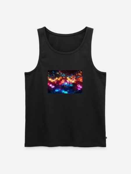 surreal epic fractal hexagons 1 - Männer Premium Bio Tank Top - Schwarz