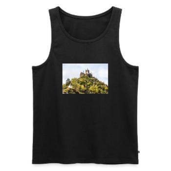 Reichsburg Cochem Rheinland - Männer Premium Bio Tank Top - Schwarz - Vorne - AI Model Male 178 light (178cm)