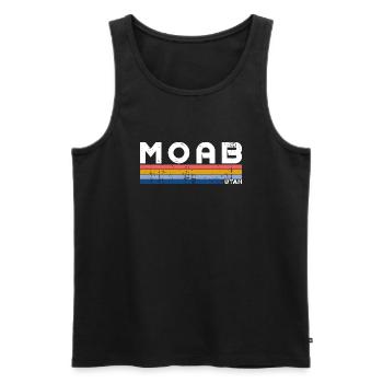 Vintage 70s 80s Style Moab, Utah - Débardeur bio Premium Homme - noir - Devant - Michal (187cm)