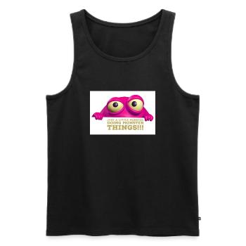 Mighty monsters - Men's Premium Organic Tank Top - black - Front - Michal (187cm)