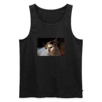 Die Katze - Männer Premium Bio Tank Top - Schwarz - Vorne - AI Model Male 178 light (178cm)
