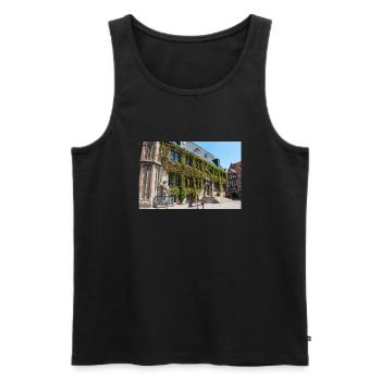 hôtel de ville (Rathaus) Quedlinburg Saxe-Anhalt - Débardeur bio Premium Homme - noir - Devant - Michal (187cm)
