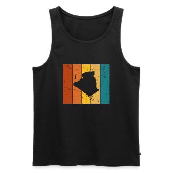 Algérie cadeau Vintage - Débardeur bio Premium Homme - noir - Devant - Michal (187cm)