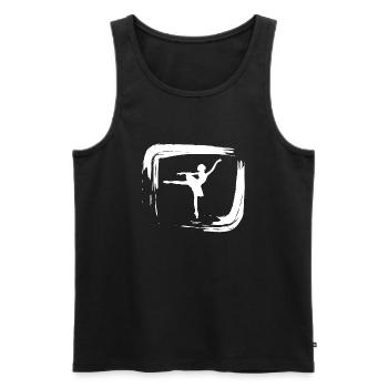Dancing Dance Music - Männer Premium Bio Tank Top - Schwarz - Vorne - Michal (187cm)
