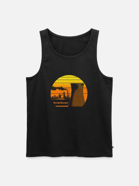 Sunset over Scunthorpe - Men's Premium Organic Tank Top - black