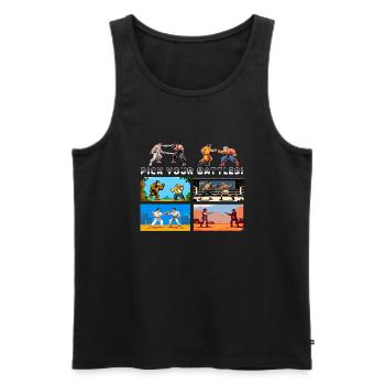 Spiele - Männer Premium Bio Tank Top - Schwarz - Vorne - Michal (187cm)