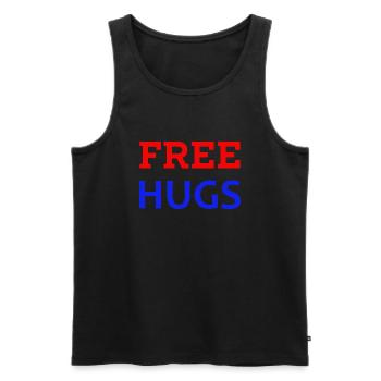 Free Hugs - Débardeur bio Premium Homme - noir - Devant - Michal (187cm)