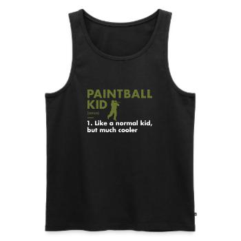 Sport Kid Definition Paintball - Men's Premium Organic Tank Top - black - Front - Michal (187cm)