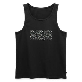 Motif floral fleuri - Débardeur bio Premium Homme - noir - Devant - AI Model Male 178 light (178cm)
