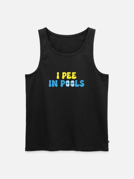 I pee in pools - Men's Premium Organic Tank Top - black