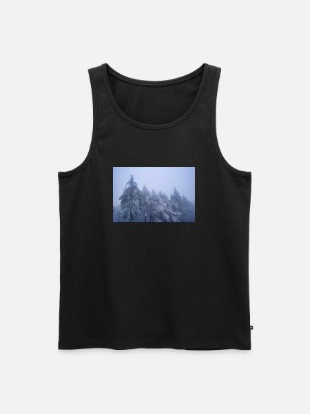 Trees in the snow - Men's Premium Organic Tank Top - black