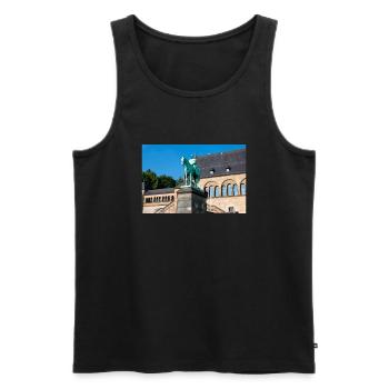 Reiterstandbild Wilhelms I. in der Kaiserpfalz - Männer Premium Bio Tank Top - Schwarz - Vorne - AI Model Male 178 light (178cm)