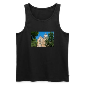 historisches Gebäude Ratsgymnasium - Männer Premium Bio Tank Top - Schwarz - Vorne - AI Model Male 178 light (178cm)