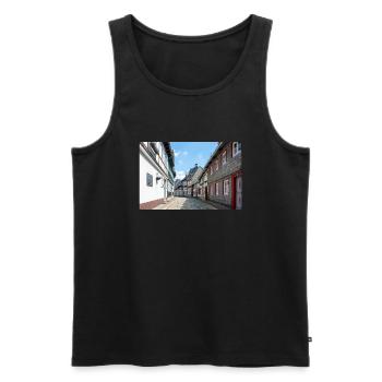 vieille ville de (Altstadt) Goslar Basse-Saxe - Débardeur bio Premium Homme - noir - Devant - AI Model Male 178 light (178cm)