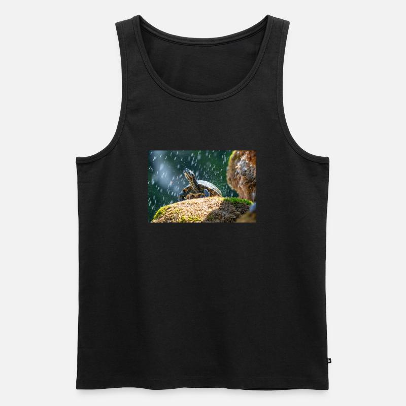 Gelbbauch-Slider Trachemys scripta scripta - Männer Premium Bio Tank Top - Schwarz