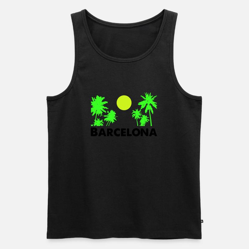 barcelona - Männer Premium Bio Tank Top - Schwarz