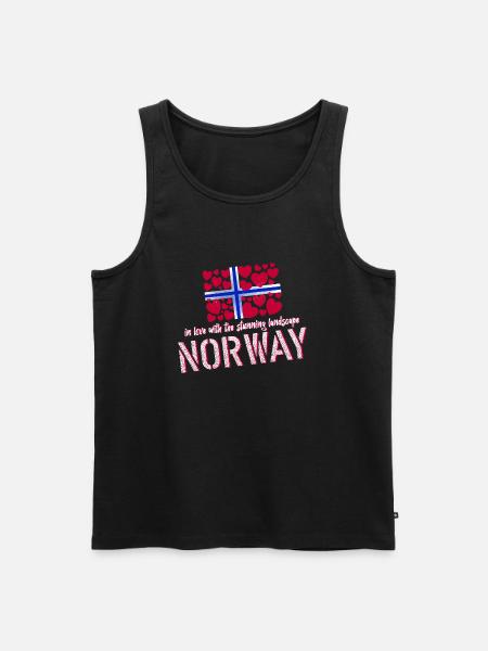 Norway norge - Men's Premium Organic Tank Top - black