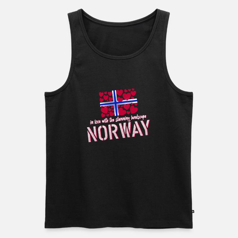 Norwegen norge - Männer Premium Bio Tank Top - Schwarz