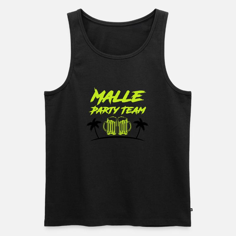 malle party team - Männer Premium Bio Tank Top - Schwarz
