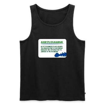 Dinosaurs: Ankylosaurus - interesting fact - Men's Premium Organic Tank Top - black - Front - AI Model Male 178 light (178cm)