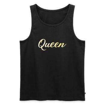 Queen - Men's Premium Organic Tank Top - black - Front - AI Model Male 178 light (178cm)
