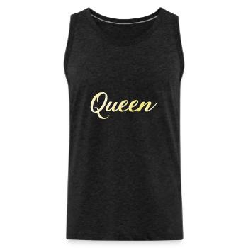 Queen - Débardeur bio Premium Homme - charbon - Devant - Alexander (188cm)