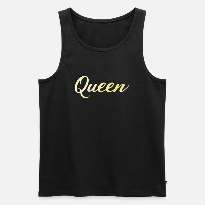 Königin - Männer Premium Bio Tank Top - Schwarz