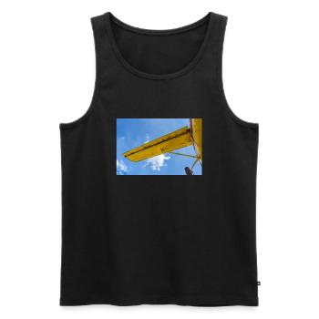 Wing of airplane - Men's Premium Organic Tank Top - black - Front - Michal (187cm)