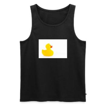 Isolated rubber duck - Men's Premium Organic Tank Top - black - Front - Michal (187cm)