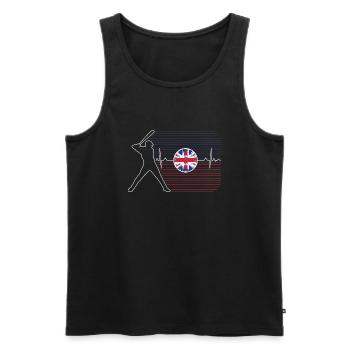 british baseball - Men's Premium Organic Tank Top - black - Front - Michal (187cm)