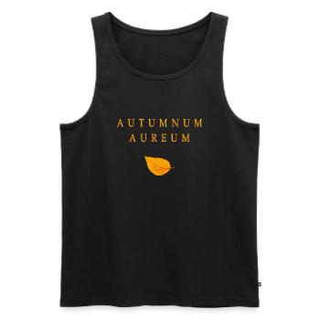 Autumnum aureum - Débardeur bio Premium Homme - noir - Devant - AI Model Male 178 light (178cm)