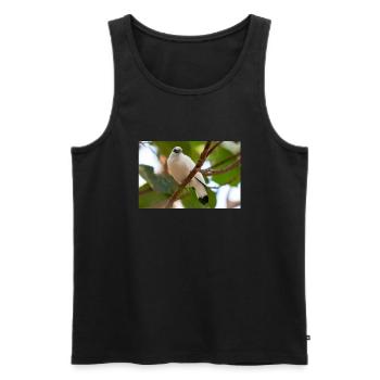 Étourneau de Bali Balistar Bali-Mynah, Leucopsar - Débardeur bio Premium Homme - noir - Devant - Michal (187cm)