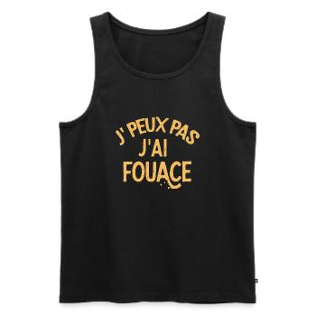 Aveyron cuisine aveyronnaise France - Débardeur bio Premium Homme - noir - Devant - Michal (187cm)