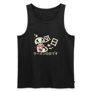 Entzückende Pandas - Männer Premium Bio Tank Top - Schwarz - Vorne - AI Model Male 178 light (178cm)